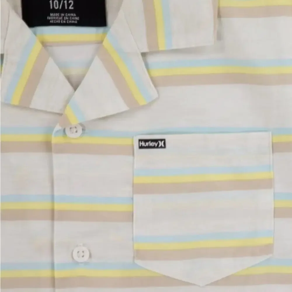 Hurley Boy's Woven Shirt & Tee 2 piece Set Size XL NWT